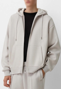 Ensemble de survêtement en polyester recyclé durable pour homme, matière écologique, pantalon à capuche rembourré épais pour la gym - Product Image 4