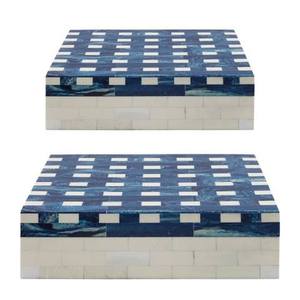 Caja de Almacenamiento de Joyas de Madera de Una Sola Capa Hecha a Mano con Incrustaciones de Hueso Natural, Vajilla Decorativa al por Mayor - Product Image 3