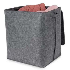 Большой прямоугольный мешок для хранения грязной ткани из войлока, корзина для белья для игрушек