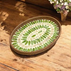 Décoration en rotin et nacre de style arabe, qualité export UO, écologique, qualité commerciale, avec ensemble MOP UO INDIA - Product Image 4