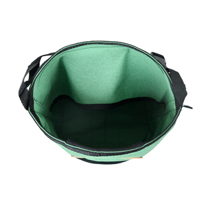 Green <b>Canvas</b> Horse Feed Bag Adjustable Strap Rectangular Leather Patch Durable Feeding Bag Bulk Wholesale OEM Supplier - Product Image 5
