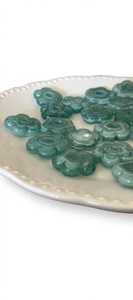 Cuentas de Vidrio Onduladas de 5 Pétalos Hechas a Mano de 25mm, 30mm, 35mm, 40mm - Cuentas de Vidrio Krobo Translúcidas en Espiral Verde Azulado, Rosa, Venta al por Mayor - Product Image 2