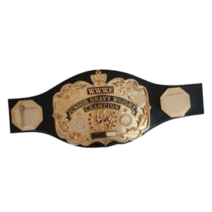 Ceinture de champion de la catégorie poids lourd junior WWE, design plaqué or, sangle noire, ceinture de championnat de lutte de collection - Product Image 6