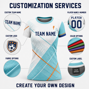 Custom Women Soccer Jersey Sublimated Ladies Team Football <b>Shirt</b> Personalized Quick Dry Short Sleeve 100% <b>Polyester</b> Training - Product Image 3