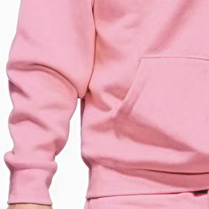 Sudadera con Capucha Extra Grande para Hombre, Color Rosa Sólido, Felpa, Estilo Casual con Bolsillo Delantero, Corte Regular, Estilo Otoñal - Product Image 3