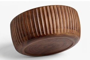 Bol en bois massif fait main, écologique et durable, pour fruits, collations et service, avec revêtement laqué de qualité alimentaire - Product Image 3