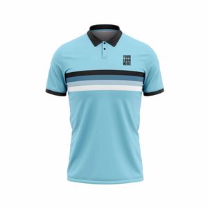 Compre camisetas de críquet sublimadas personalizadas, ropa deportiva transpirable de poliéster, camisetas de polo de críquet atléticas de secado rápido para clubes - Product Image 6