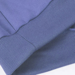 Survêtement à capuche pour homme, bleu uni, 100% coton, respirant, séchage rapide, épaisseur polaire, manches longues, sweat-shirt décontracté, poches latérales - Product Image 5