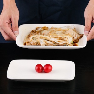 Back-to-basic design rectangular porcelain plates smooth underglaze texture with roosters image fade-resistant homes restaurants - Product Image 5