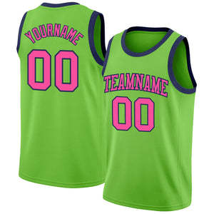 Maillot de basket réversible personnalisé TriPro Sports, vert fluo rose, sublimation, nom et numéro de l'équipe, pour hommes, polyester/coton - Product Image 6