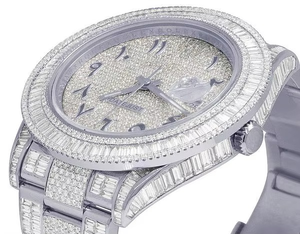 Reloj de Pulsera de Moda de Lujo con Diamantes de Imitación VVS Moissanite, Esfera de Cristal, Acero Inoxidable, Automático, Estilo Hip Hop, Precio Bajo - Product Image 6
