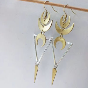 Boucles d'oreilles en laiton pur pour mariage, fiançailles, bijoux indiens traditionnels, plaqué or, finition haut de gamme, cadeau, créateur de mode - Product Image 1