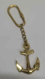 Solid Brass <b>Anchor</b> Keychain Shiny Polished Gold Finish Nautical Marine Key Ring for Sailors <b>Boat</b> Owners and Coastal Gifts - Product Image 2