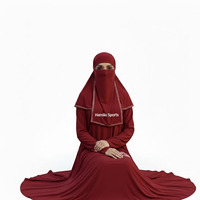 Niqab de qualité supérieure pour femmes musulmanes, foulard respirant à une couche en voile Nida, masque couvrant le visage, jilbab, hijab de prière, niqab