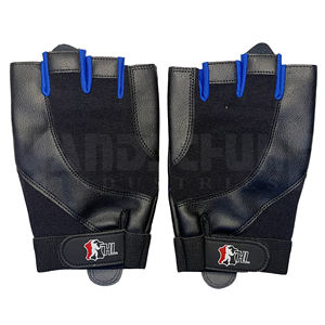 Gants de musculation professionnels bleus et noirs avec rembourrage amélioré de la paume |   Poignée antidérapante de qualité supérieure pour un équipement de musculation ultime - Product Image 3
