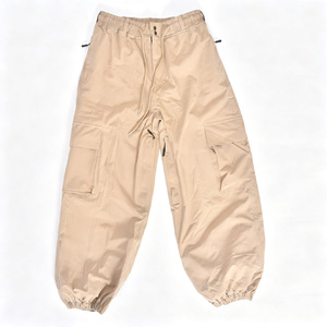 Pantalon de neige durable beige imperméable et isolé avec poches cargo évents Logo personnalisé et guêtres de bottes - Product Image 1