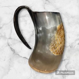 Jarra de Cerveza Vikinga Hecha a Mano de Cuerno de Búfalo Orgánico Pulido de Alta Calidad, Artesanía Animal Natural para Bodas y Fiestas, Directo de la India - Product Image 3