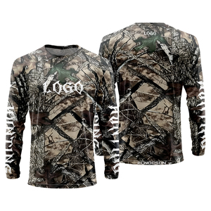 Men's Full Sleeve Camouflage Hunting Shirt Sublimation Print Moisture-Wicking <b>Polyester</b> Autumn Outdoor Wear - Product Image 1
