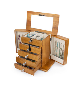 Boîte à bijoux en bois pour femmes, nouveau DESIGN, fait à la main, boîte-cadeau en bois à prix vente en gros - Product Image 1