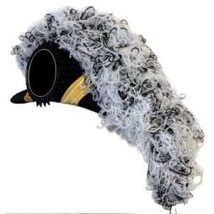 Gorro de Comandante Eminente de los Caballeros Templarios con Plumas Rectas Blancas y Negras, Tocado Ceremonial Premium - Product Image 2