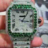 Montre de luxe au design diamanté, mouvement mécanique automatique avec bracelet en acier inoxydable, idéale pour le bureau, disponible pour les commandes en gros