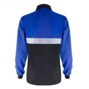 OEM Man Safety Working Full Sleeve Polo Shirts Construction Clothes Workwear Quick Dry Reflective Tape Polo Shirts - Product Image 6