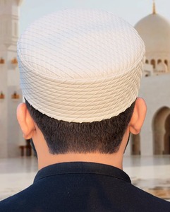 Tela Transpirable para Trajes Al Asar, Gorro Kufi, Mejor Precio al por Mayor, Gorro de Oración Musulmán Nuevo con Logotipo Personalizado - Product Image 3