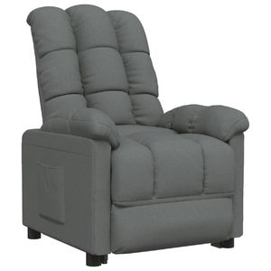 เก้าอี้ปรับเอนผ้าสีเทาเข้ม โครงสร้างเหล็กไม้อัดโพลีเอสเตอร์ 100% - Product Image 2