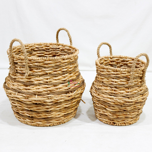 Paniers de rangement Artex Dong Thap en jacinthe d'eau tressés à la main, écologiques, du Vietnam, pour la cuisine et le salon - Product Image 6