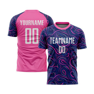 Camiseta de Fútbol para Hombre, Estilo Nuevo, 100% Poliéster, Transpirable, de Secado Rápido, Cuello Redondo, Personalizable con Nombre de Equipo - Product Image 3