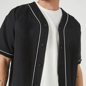 Summer Beach Wear Soft Comfortable Casual Baseball Jersey For Men Mesh Breathable Fabric Loose Fit Sports <b>TShirt</b> - Product Image 4