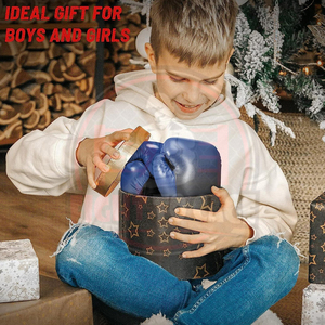 Nuevos Guantes de Boxeo de Artes Marciales para Niños de 16 oz, Color Negro y Azul, de Moda, del Mejor Proveedor, Buena Venta - Product Image 4