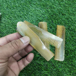 Peigne à barbe pliable portable en corne de bœuf naturelle, finition luxueuse, pour hommes, au meilleur prix - Product Image 6