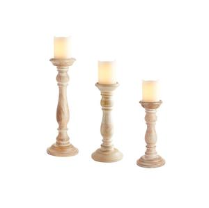 Portavelas Clásico de Madera, Apto para Hogares de Estilo Vintage, Ofrece un Atractivo Decorativo Atemporal y un Ambiente Cálido - Product Image 3