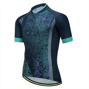 Cycling Zipper Sports Jersey Polyester Eco-Friendly Breathable Designed for Outdoor Recreation and Daily Sportswear - Product Image 1