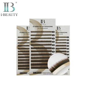 i-BEAUTY Extensiones de Pestañas - Extensiones de Cejas ib (marrón claro) Pestañas Individuales ib Hechas a Mano en Corea de Alta Calidad Naturales - Product Image 1