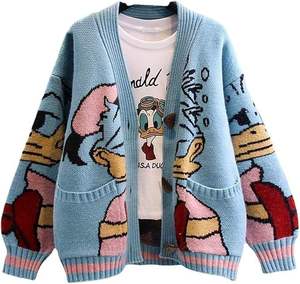 Pull chaud tendance sport OEM & ODM, style streetwear décontracté, jacquard, hip-hop, gothique, cardigan Harajuku pour homme - Product Image 6