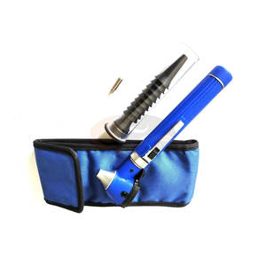 Otoscope portable à fibre optique de couleur bleue, en acier inoxydable, certifié CE Classe II, éclairage LED lumineux, léger - Product Image 3