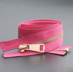 Fermeture éclair métallique personnalisable à glissière coulissante, disponible en différentes tailles, avec logo écologique, pour pantalons, sacs et vêtements - Product Image 2