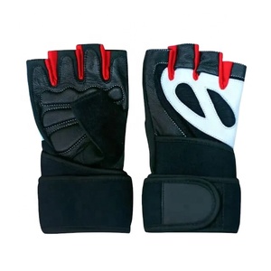 ถุงมือฟิตเนสหนังวัวครึ่งนิ้ววัสดุนีโอพรีนสำหรับยกน้ำหนักออกกำลังกายในยิมออกแบบโลโก้ได้ตามต้องการ - Product Image 1