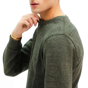 Sudadera de Cuello Redondo de Alta Calidad, Sudadera de Algodón Orgánico Grueso, Sudadera con Logotipo Personalizado, Ropa para Hombre - Product Image 3