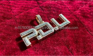 Custom " PDU " <b>Name</b> <b>Chain</b> Bling Pendant Gold Finish Hip Hop Necklace Trendy Jewelry Gift - Product Image 6
