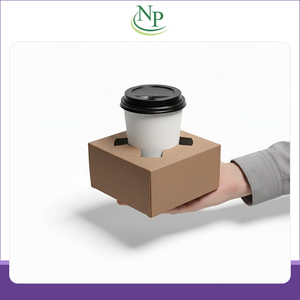 Cajas de Papel Kraft Dúplex Cuadradas Desechables y Ecológicas de Grado Alimenticio, las Más Vendidas, para 1 Taza, al Precio Más Bajo - Product Image 5