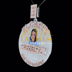 Pendentif Lettre Christian EL CAPPY en Or Plaqué 10K, Certifié GIA, Moissanite VVS Taille Brillant, Personnalisé Argenté Style Hip Hop - Product Image 2