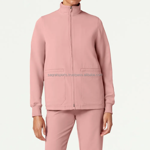 Conception professionnelle de veste de gommage médical Sharp Fit avec tissu denim doux et respirant - Product Image 2