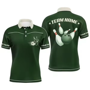 Chemises de golf personnalisées en coton 100% pour hommes, à manches courtes, imprimées par sublimation, uniformes professionnels, 180 grammes, anti-plis, avec poche - Product Image 6