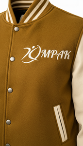 Vêtements d'extérieur unisexes de style américain vintage avec manches en cuir et broderies - Product Image 5