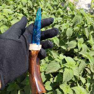 ขายส่ง NEW STAR AGATE คริสตัลออบซิเดียนสีฟ้าอมเขียว ทำมือ ขนาด 8-8.5 นิ้ว ของตกแต่งบ้านจากอัญมณีที่เป็นมิตรกับสิ่งแวดล้อม - Product Image 3
