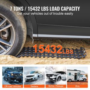 Tavole di Trazione in Materiale TPR da 7 TON per Veicoli Stradali/Auto/Pickup/SUV/Camper, Coppia di Tavole di Recupero per Copertura Tonneau - Product Image 3