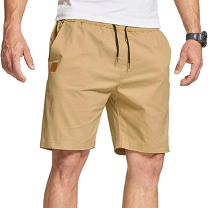 Casual Breathable Windproof Quick Dry <b>Elastic</b> Waist <b>Lace</b> Knee Length High Street Style Men's Board Shorts - Product Image 1